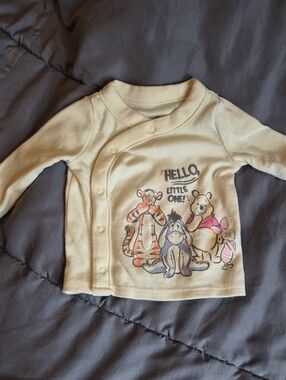 Disney Cream Winnie the Pooh Wrap-Style Long Sleeve Top